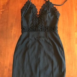 Black Missguided bodycon dress size 0